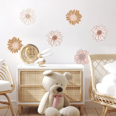 Boho Sunflowers Wall Decals